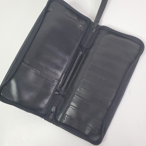 Vintage Unbranded Travel Wallet Aztec Print wrist strap full zip card slots - Picture 3 of 7